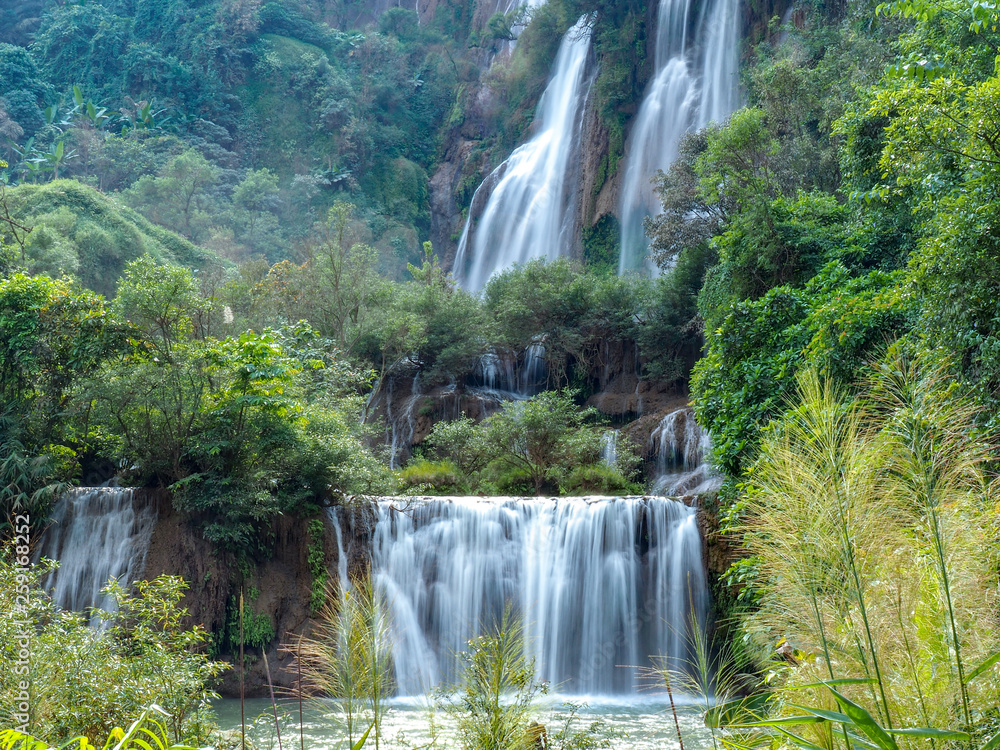 Thi lo su Waterfall. The most beautiful waterfall in Thailand, locate in Tak province. 