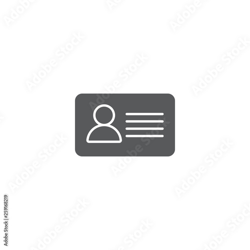 id card or name tag or identification card business, blank design illustration, isolated