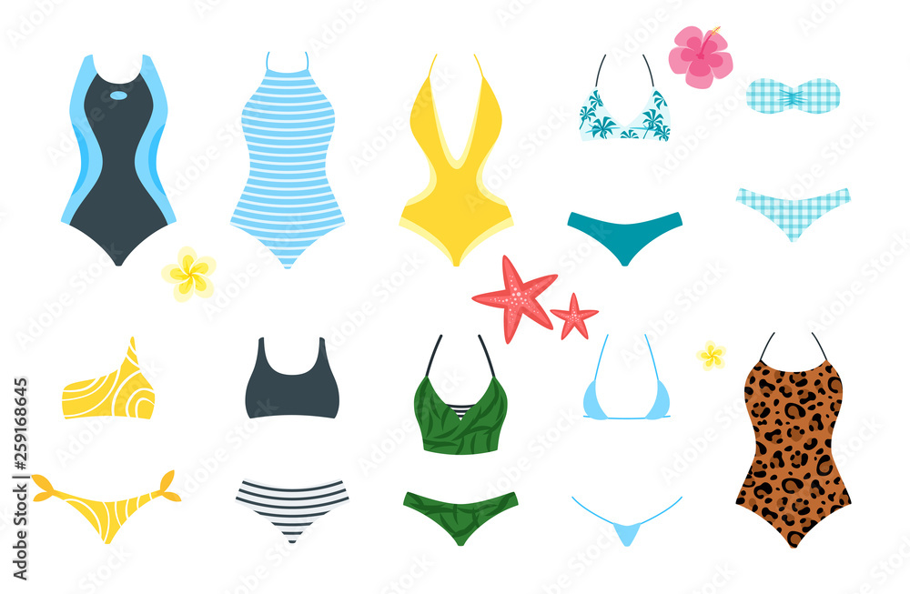 Vector set of female swimsuit Vector set of female swimsuit