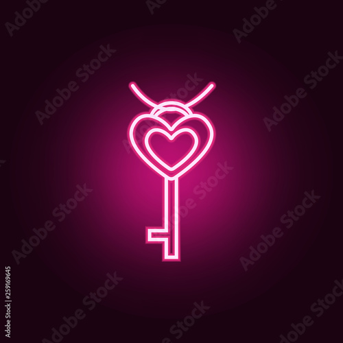 necklace neon icon. Elements of jewelry set. Simple icon for websites, web design, mobile app, info graphics