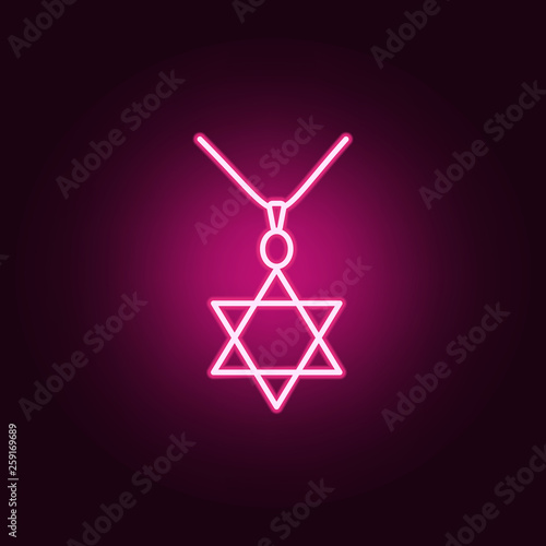 necklace neon icon. Elements of jewelry set. Simple icon for websites, web design, mobile app, info graphics