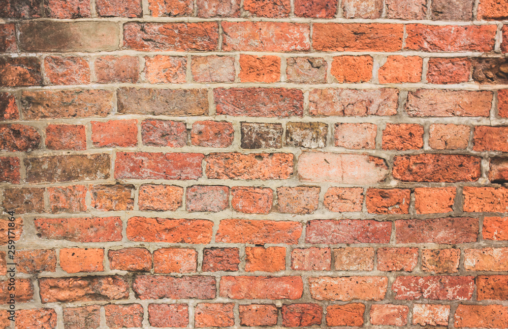 old red brick wall texture background