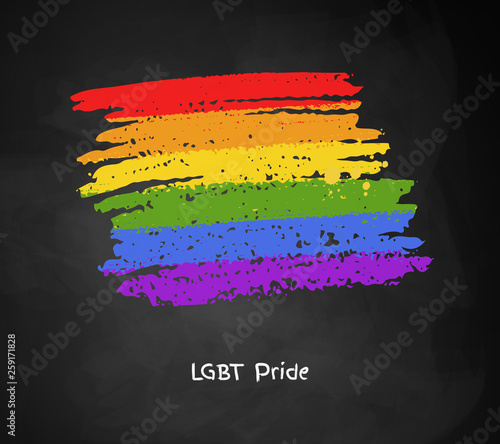 Banner in rainbow LGBT flag colors