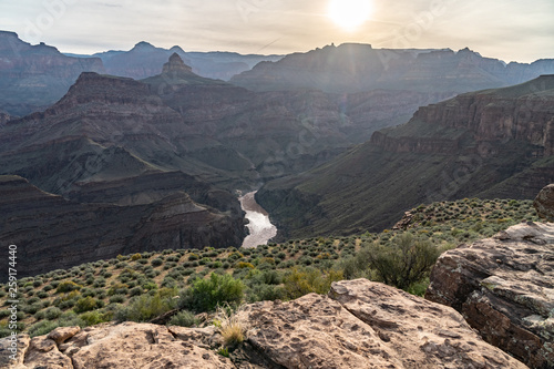 View of the North Rim from the Tonto Trail, Grand Canyon National Park, Arizona photo