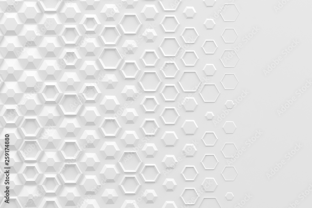 Abstract background based on random volumetric hexagonal elements 3D illustration Abstract background based on random volumetric hexagonal elements 3D illustration