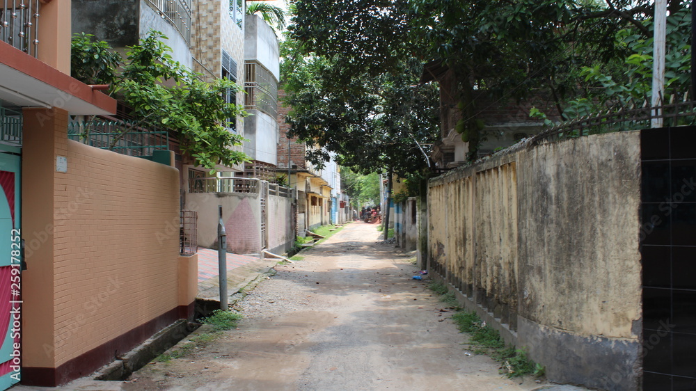 narrow street in old town