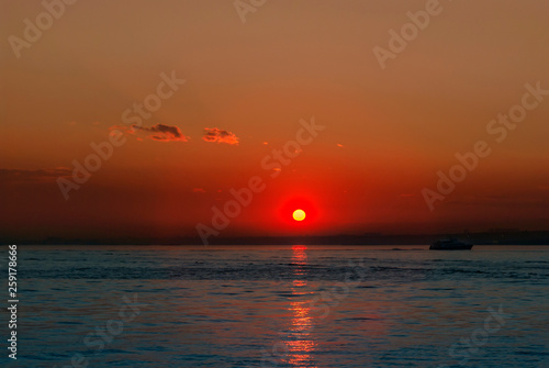 Istanbul, Turkey, 1 April 2006: Sunset, Kadikoy photo