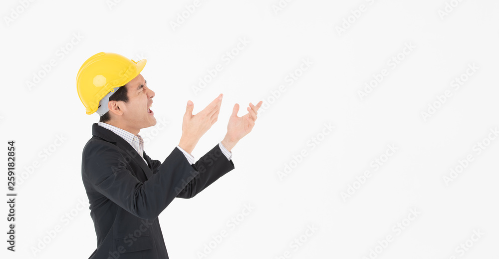 Asian male construction engineer follow up construction progress Asian male construction engineer follow up construction progress