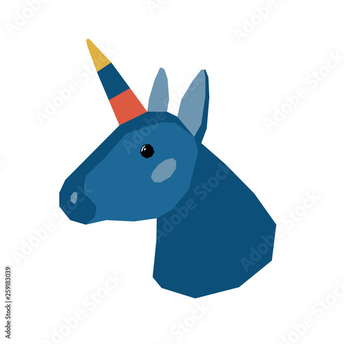 Abstract cute paper cut unicorn pattern background. Childish crafted unicorn for design birthday card, veterinarian clinic poster, pet shop sale advertising, bag print etc.