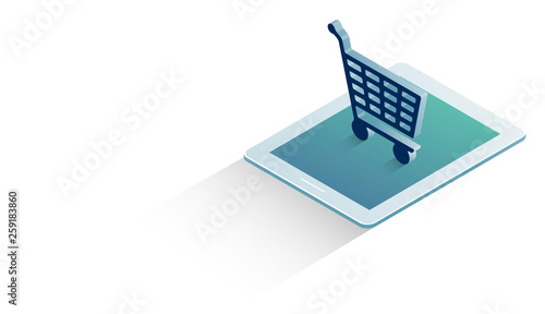 computer, carrello, tavoletta, economia, spesa, compere