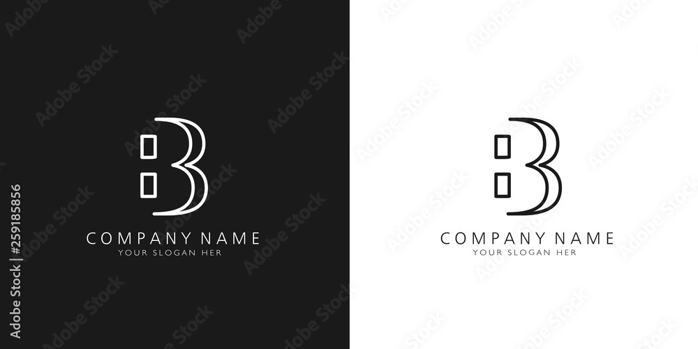 b logo letter design b logo letter design