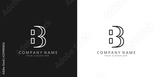 b logo letter design 