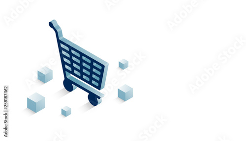 computer, carrello, pixel, economia, spesa, compere