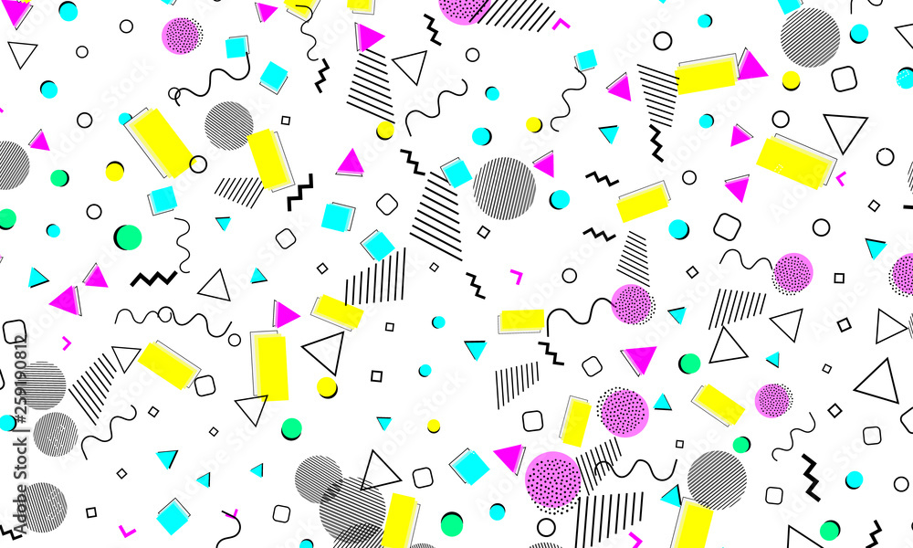 Pop art color background. Memphis pattern Pop art color background. Memphis pattern