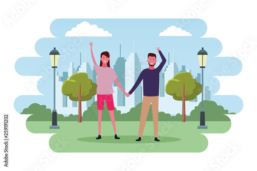 Young boyfriend and girlfriend