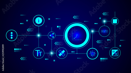 Graphic curves icon. From web set