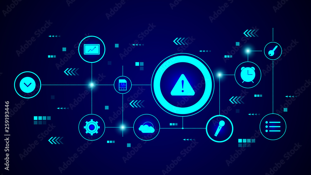 Fototapeta premium attention sign with exclamation mark icon. From web set