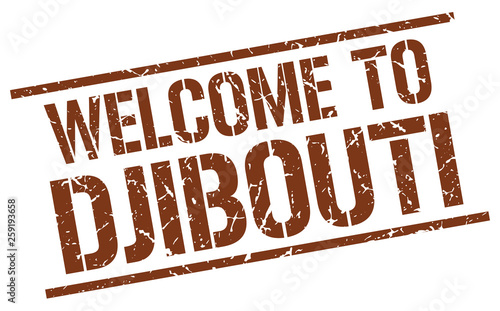 welcome to Djibouti stamp