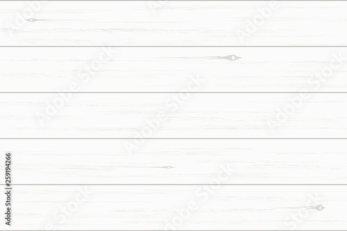 White wood plank texture for background. Vector.
