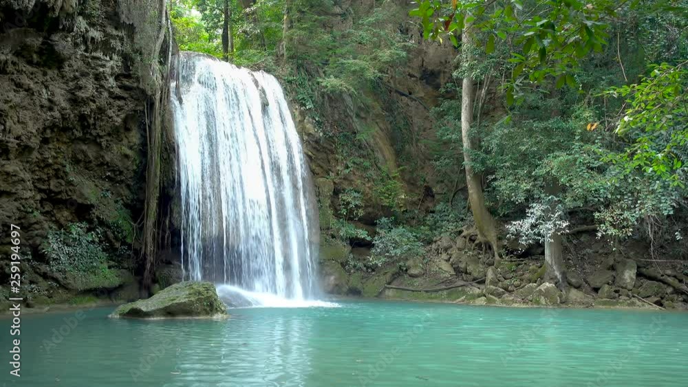 Erawan Waterfall tier 3, in National Park at Kanchanaburi, Thailand Erawan Waterfall tier 3, in National Park at Kanchanaburi, Thailand