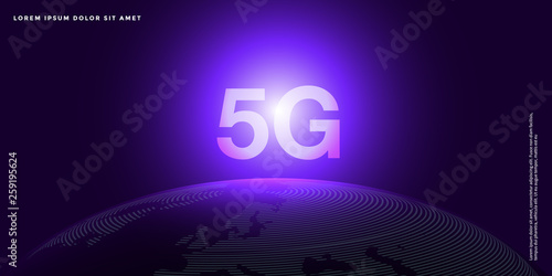 5G 테크놀로지 ,미래기술 백그라운드,빅 데이터 백그라운드