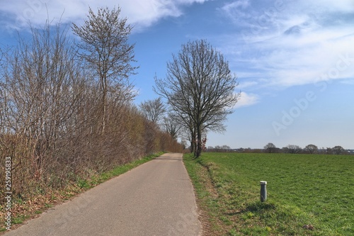 Empty countryroads and streets in germany on a sunny day photo