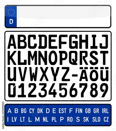 EU Kennzeichen Baukasten