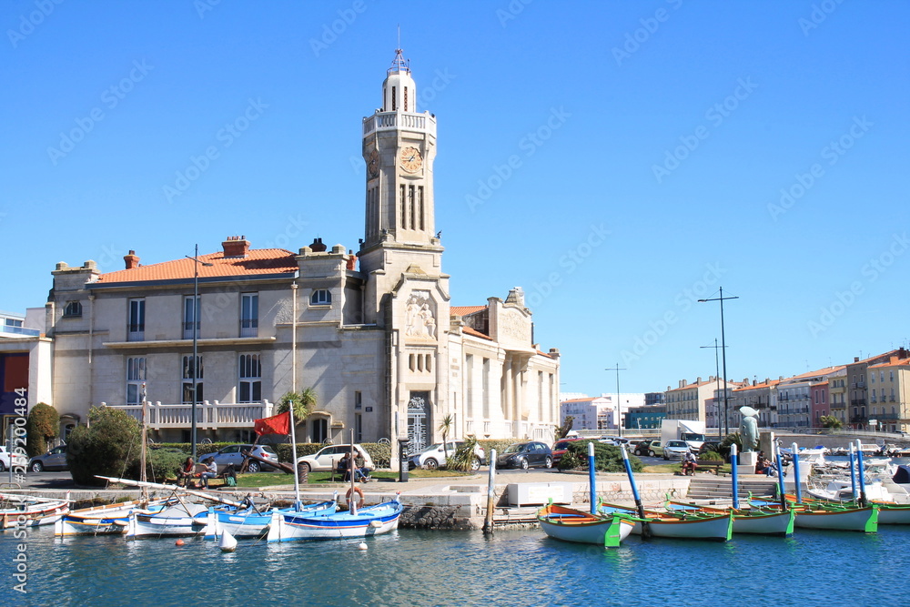 Sete, a seaside resort and singular island in the Mediterranean sea, it is named the Venice of Languedoc Rousillon, France
