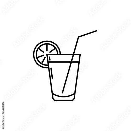 glass of fresh juice isolated on white background