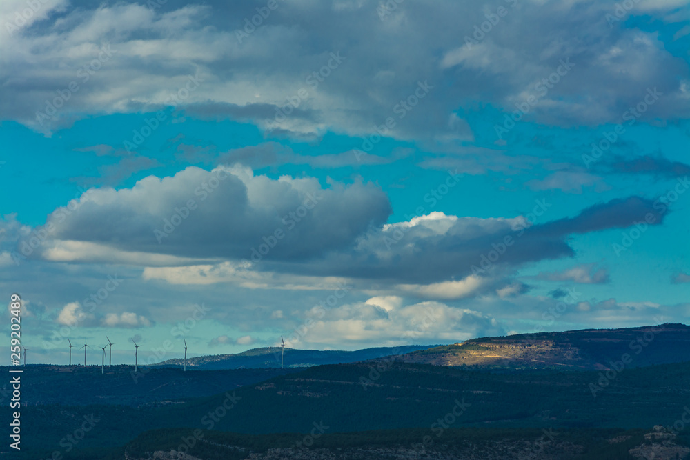Wind mills in the mountains Wind mills in the mountains