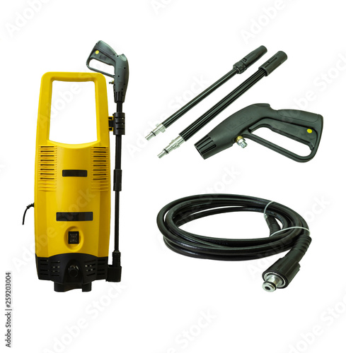 Collage washers of the high pressure with hose and gun