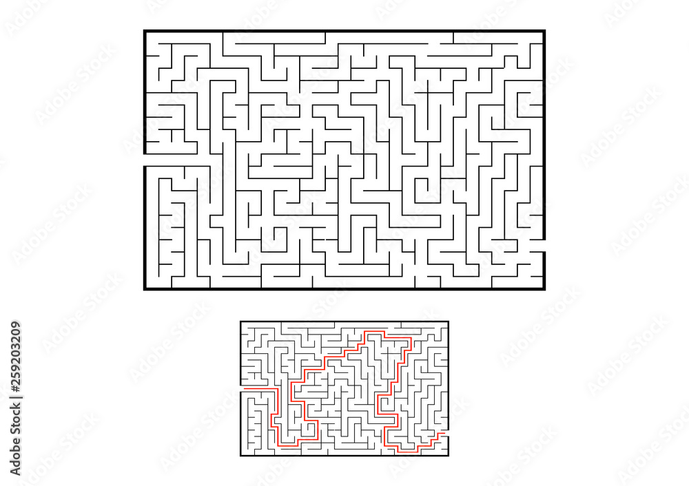 Abstact labyrinth. Game for kids. Puzzle for children. Maze conundrum. Vector illustration. Abstact labyrinth. Game for kids. Puzzle for children. Maze conundrum. Vector illustration.