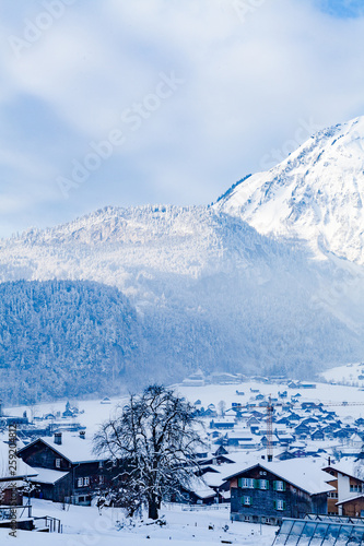 Winter in the swiss alps, Switzerland