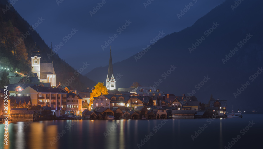 Autumn view Of Hallstatt, Hallstatt , Austria Autumn view Of Hallstatt, Hallstatt , Austria