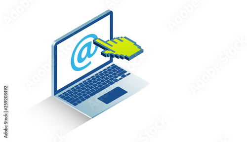 manina, click, cliccare, posta, posta elettronica