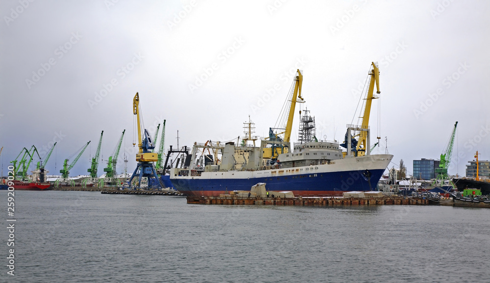 Port in Klaipeda. Lithuania