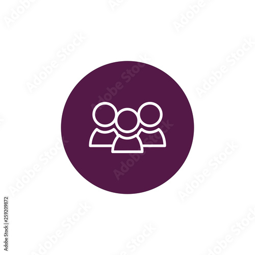Group of people or group of users / friends flat vector icon for apps and websites