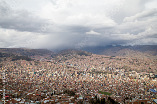 City skyline of La Paz, Bolivia