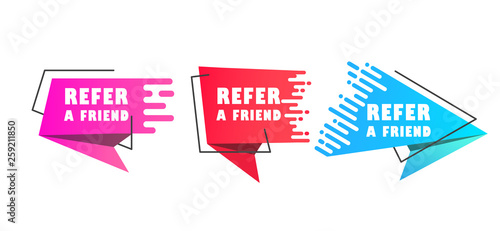 Refer a friend. Referral program badge