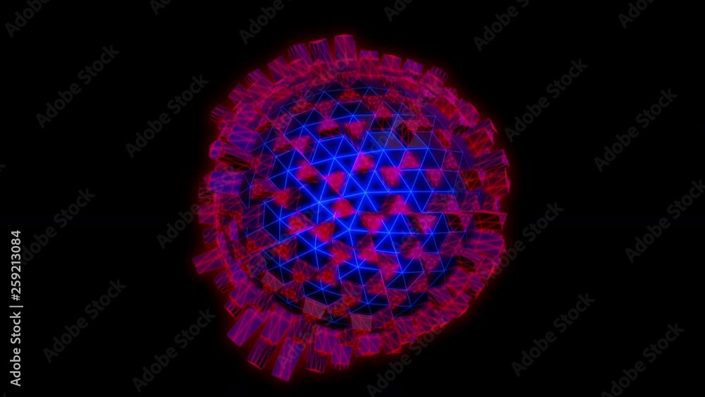Abstract geometric lowpoly background. Seamless neon retro futuristic animation isolated with alpha channel Abstract geometric lowpoly background. Seamless neon retro futuristic animation isolated with alpha channel