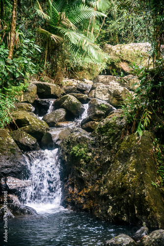 La Mina River in El Yunque National Forest in Puerto Rico