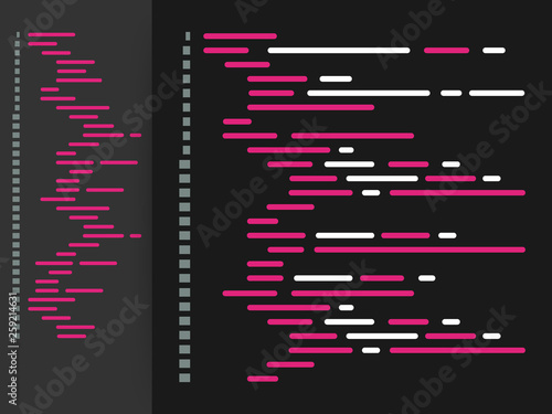 Digital java code text. Computer software coding vector concept. Programming coding script java, digital program code on screen illustration. Vector illustration.