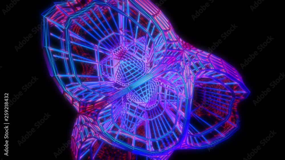 Abstract geometric lowpoly background. Seamless neon retro futuristic animation Abstract geometric lowpoly background. Seamless neon retro futuristic animation