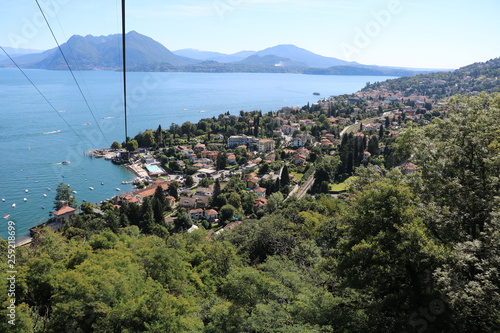 Cable car trip from Monte Mottarone to Lake Maggiore, Italy