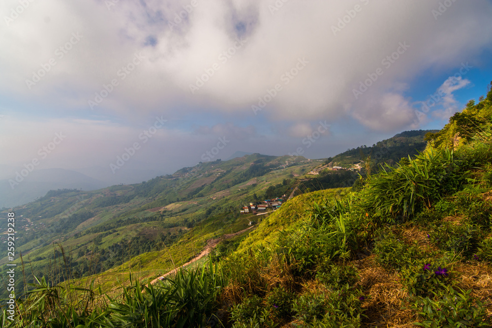 mountain with cloudy sky mountain with cloudy sky