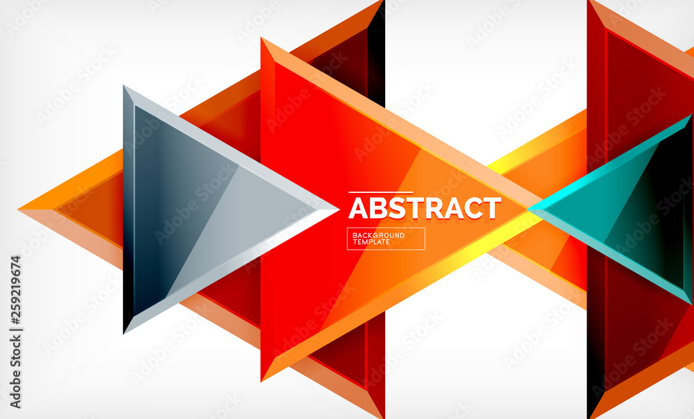 Triangular low poly background design, multicolored triangles Triangular low poly background design, multicolored triangles