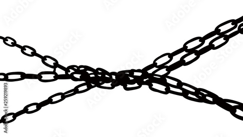 a chain silhouette vector