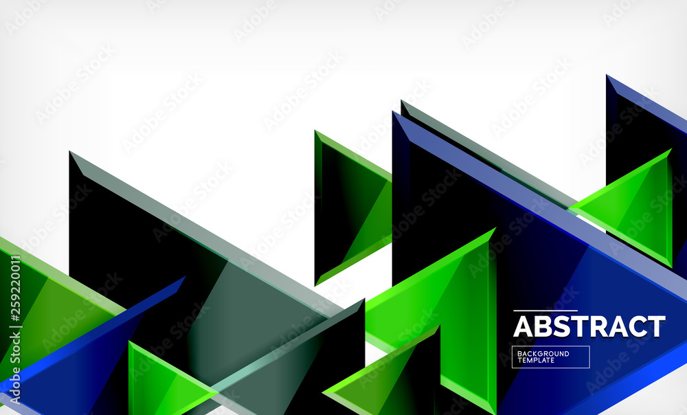 Flying triangles compostion geometric background Flying triangles compostion geometric background