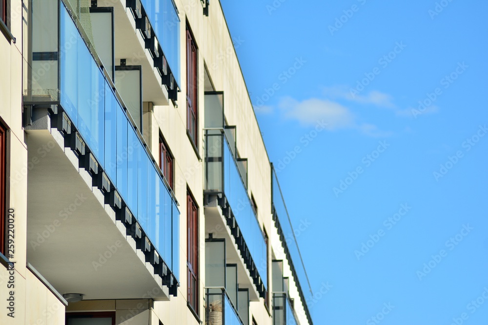 Fototapeta premium European modern residential architecture