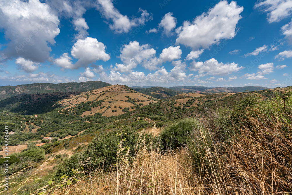 Sardinien inland landscape.